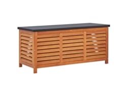 Caja de almacenamiento para jardín de madera maciza de eucalipto de 117 x 50 x 55 cm, DKD HOME DECOR