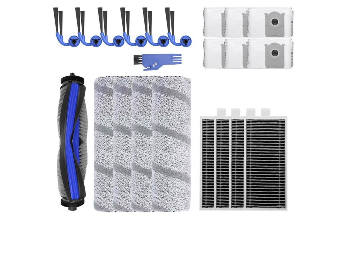 Kit Repuesto Para Ecovacs X11/x11 Pro/t80s Depósito, Cepillos Laterales, Rodillo, Bolsas, Filtros Y Rodillos