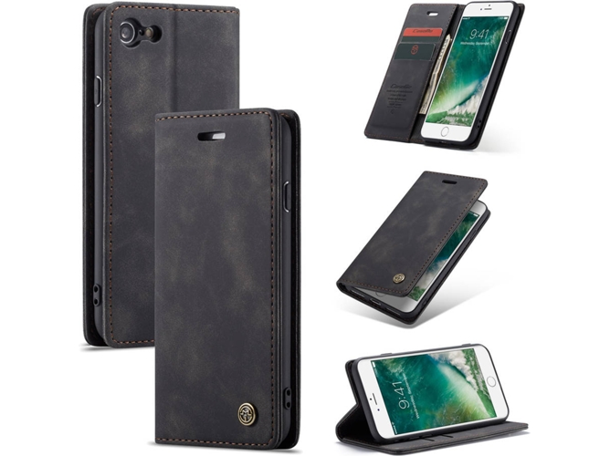 Funda iPhone 8 CASEME Libro Elite Negro