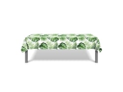 Rebe-manteles Desechables Para Fiesta Hawaiana, 3 Piezas Hoja Verde Luau Decoración Mesa Plástico