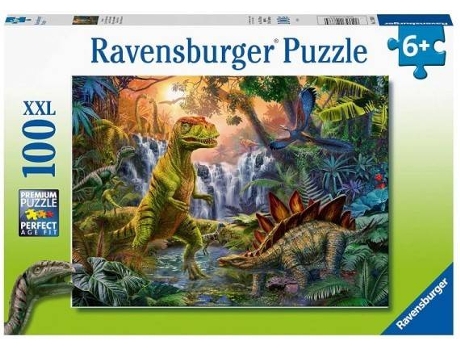 Puzzle RAVENSBURGUER Valle De Dinosaurios (Edad Mínima: 6 Anos - 100 Piezas)