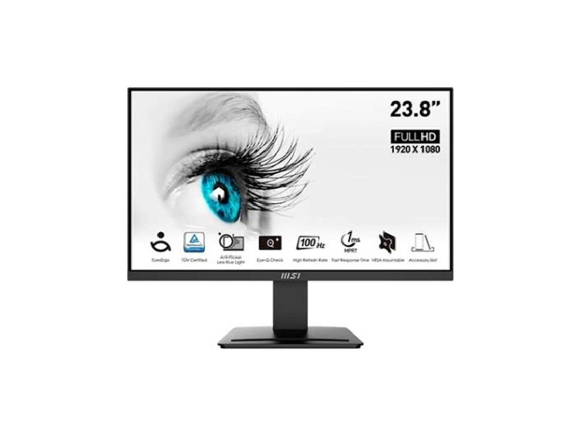 Monitor MSI Pro Mp2412 23.8 Pulgadas Fhd 100hz - Dsp0000019912 Negro