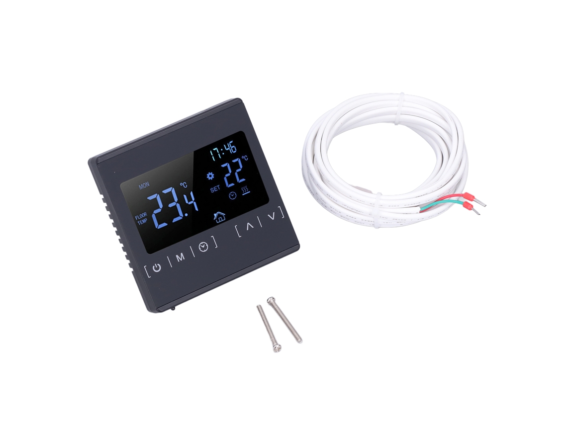 Termostato Inteligente Con Pantalla Táctil Y Doble Control Para Calefacción Eléctrica Por Suelo Radiante De 16 A, Ac85v-240v.