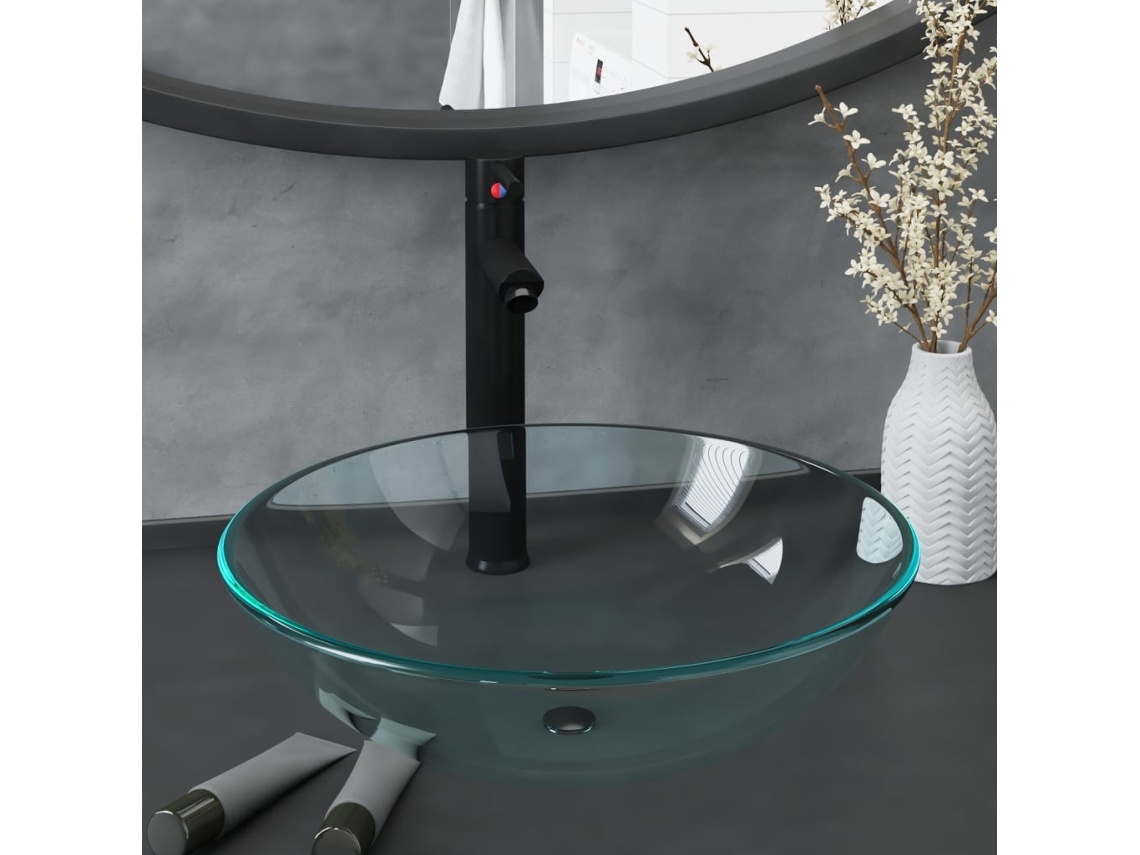 Válvula grifo lavabo Click Clack Cristal Temp. Decoración del hogar Dkd transparente