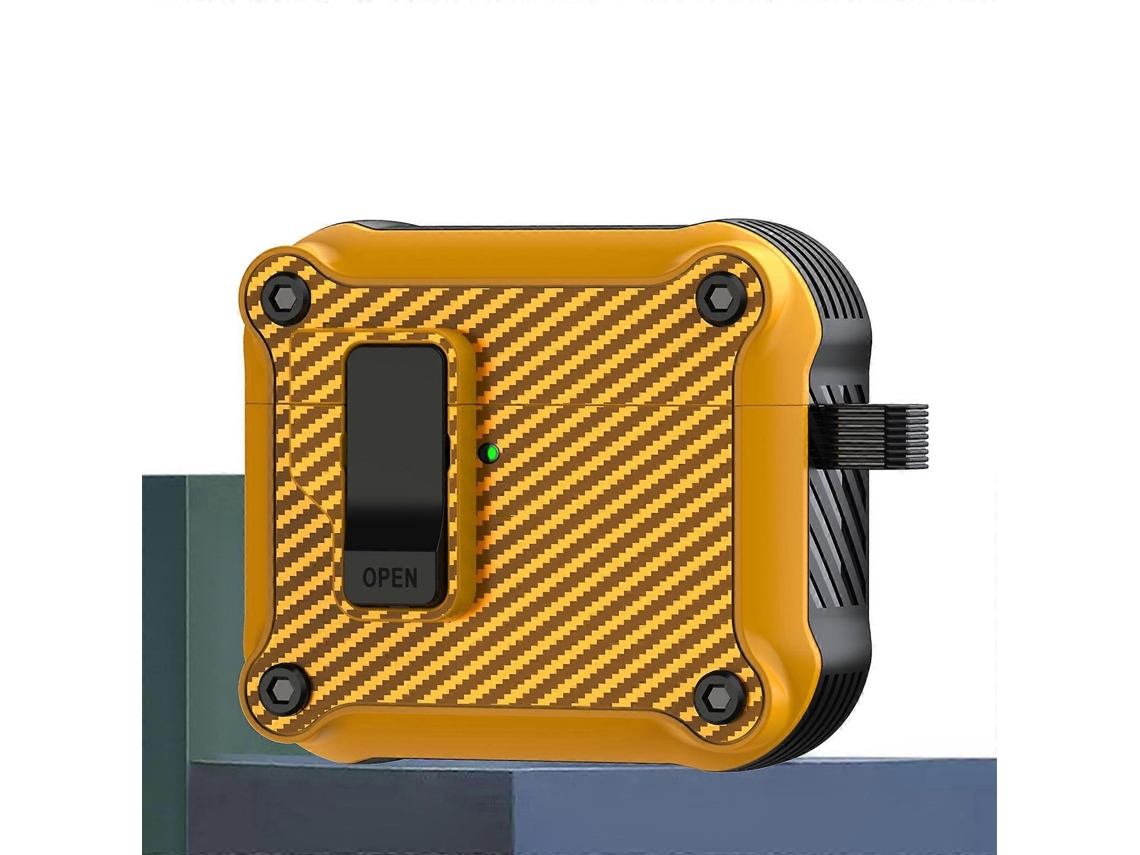 Estuche protector de fibra de carbono GIECY para auriculares con interruptor magnético automático