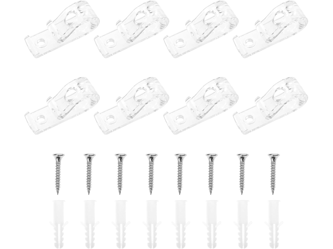 Gancho Para Cortina Doble Orificio 8 Piezas Plástico Resistente Clip De Fijación Para Romano Y Persianas Venecianas Accesorio Para Cor