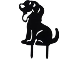 Letrero de jardín con forma de perro, adorno decorativo para césped, decoración duradera de Vayotoy