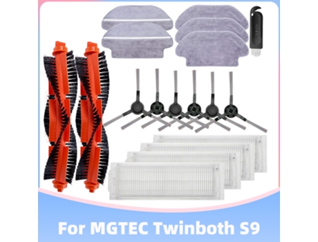 Filtro Hepa, cepillo lateral principal, fregona, paño de trapo, piezas de repuesto para Mgtec Twinboth S9 ( S9), accesorios de Robot aspirador