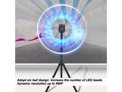 Proyector holográfico 3D con ventilador (4000 x 960, 6 aspas)