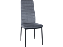 Silla de comedor Mayfair cinza claro/veludo CLP
