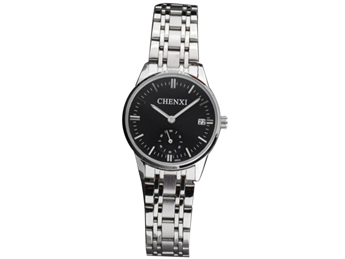 Reloj De Pareja De Estilo Casual, Cuarzo Resistente Al Agua, Acero Inoxidable 2