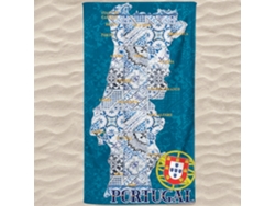 Toalla De Playa Microfibra Mapa De Portugal Azulejos Azul Escudo