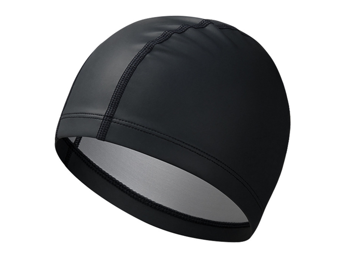 Gorro de natación suave, cómodo e impermeable para adultos - Negro
