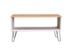Maison Exclusive - Mesa Centro New York Madera Maciza Pino Blanca Y Madera Clara