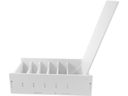 Caja De Monedas De Plástico Pvc De 6 Compartimentos Con Tapa