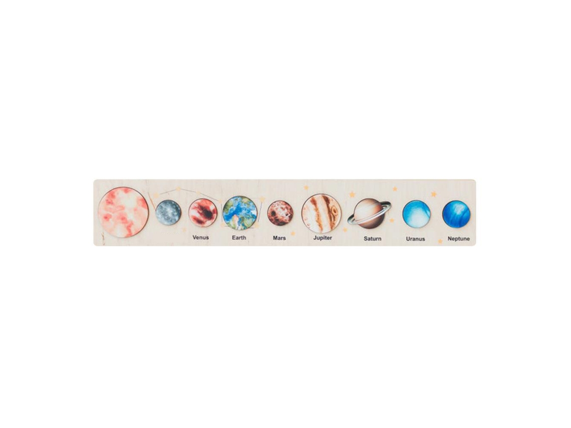 Ats-puzzle Del Sistema Solar De Madera Redondo Juguete Educativo Regalo Para Niños Niñas Niños