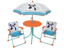 Conjunto de Jardín para Niños FUN HOUSE 713095 Panda Indian (Mesa + 2 Sillas + Sombrilla)