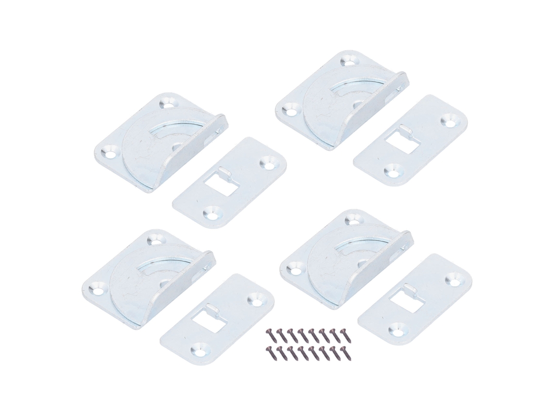 Juego de 4 soportes de acero inoxidable para rieles de cama CHABERLU