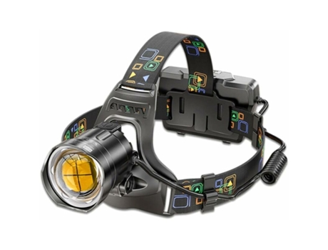Linterna frontal, linterna LED ultrabrillante de alto brillo, faro LED superbrillante con cuentas de lámpara XHP90, pantalla de alimentación de far...