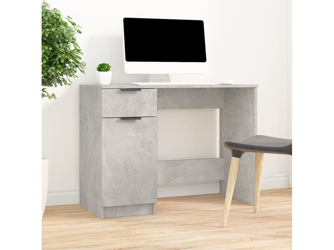Escritorio | Mesa | Escritorio 100x50x75 cm Derivados de madera Cemento gris