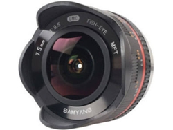 Objetivo SAMYANG 7,5mm F3.5 ojo de ojo de pez Mft (Negro - Encaje: Micro 4/3 - Apertura: f/3.5 - f/22)