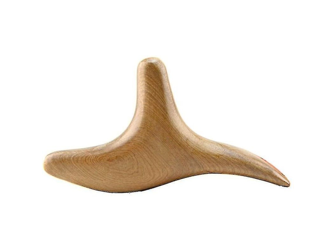 Plato De Madera Con Forma De Tridente Gua Sha Para Masajes De Spa Y Acupuntura.