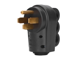 Conector Macho Rv 50a Nema 14‑50p 125/ Para Cable De Generador Ev, Reemplazo Resistente Con Mango