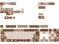 Juego De 131 Teclas Personalizables Para Teclados Mecánicos, Color Marrón/café.