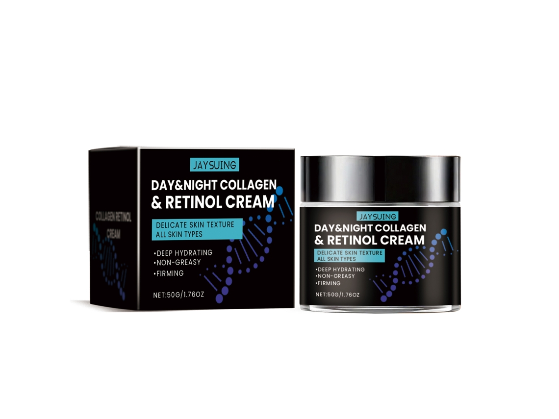 Crema de colágeno para hombres con efectos hidratantes y antienvejecimiento.