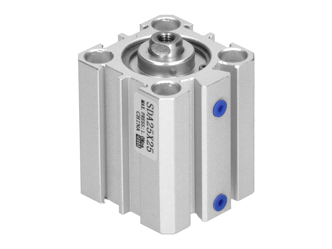 Cilindro Neumático De Aluminio Delgado, Diámetro De 25 Mm, Doble Efecto, Sda25x25, Componentes Y Accesorios.