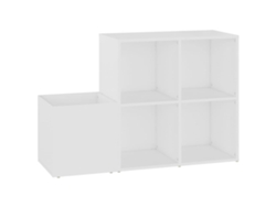 Zapatero de recibidor MAISON EXCLUSIVE en madera blanca (105 x 35,5 x 70 cm)
