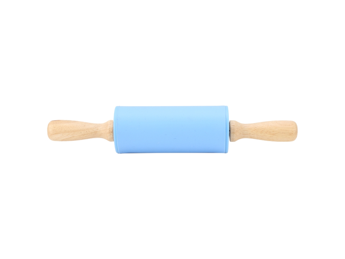 Rodillo Engrasador De Silicona Azul, Con Mango De Madera, Para Cocina KOFIHETY