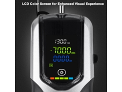 Medidor De Potencia Óptica Portátil Recargable Con 7 Longitudes De Onda Y Pantalla Lcd