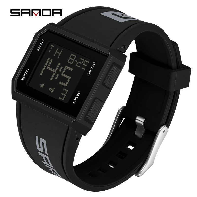 Reloj Digital Para Hombre (negro), Cronógrafo Deportivo, Resistente Al Agua.