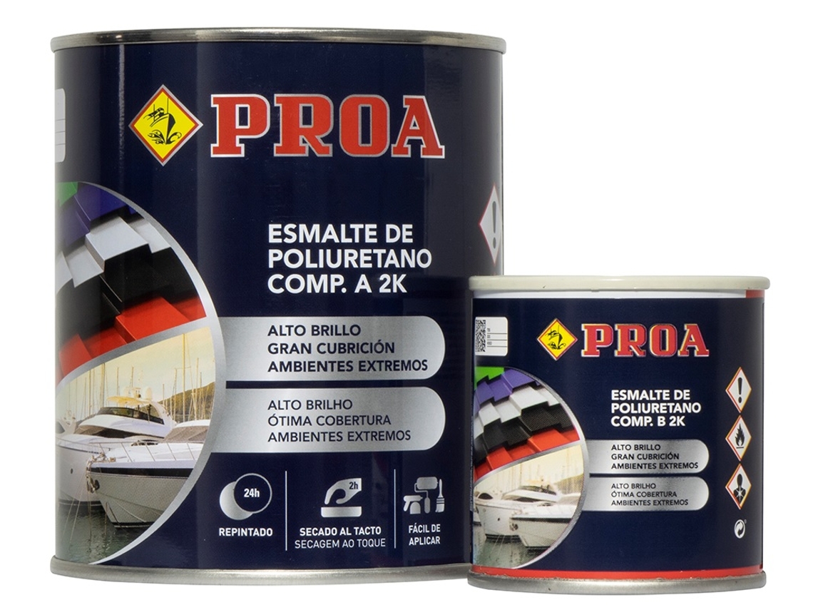 ESMALTE POLIURETANO DOS COMPONENTES BRILLANTE Excelente adherencia para pintar sobre hierro, fibra, cristal Azul Piscinas 11,5L