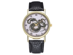 Reloj De Cuarzo Zhoulianfa T195-a, De Cuero, Para Mujer Y Hombre, Estilo Ejecutivo, Negro.