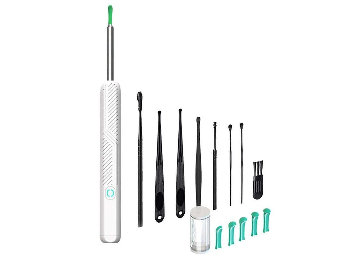 Kit Para La Eliminación De Cerumen Con Cámara Visual Inteligente, 6 Cucharas, Blanco