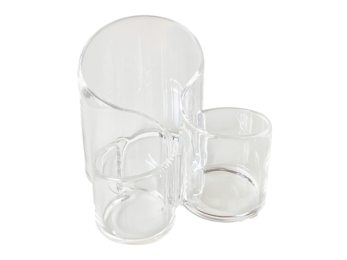 Organizador Transparente De Acrílico Para Guardar Brochas De Maquillaje Y Labiales.