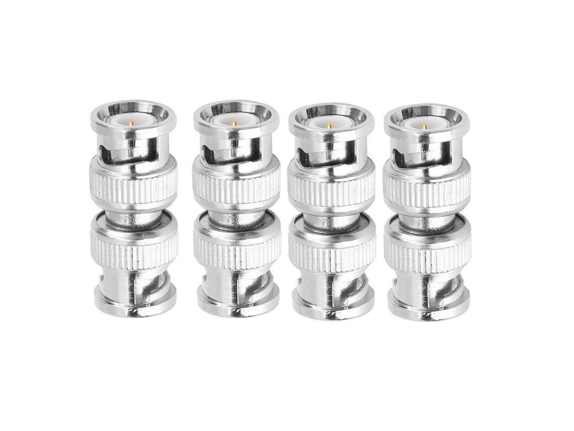 4pcs Conector Bnc Hembra A Hembra Adaptador De Vídeo Coaxial Conector Rf