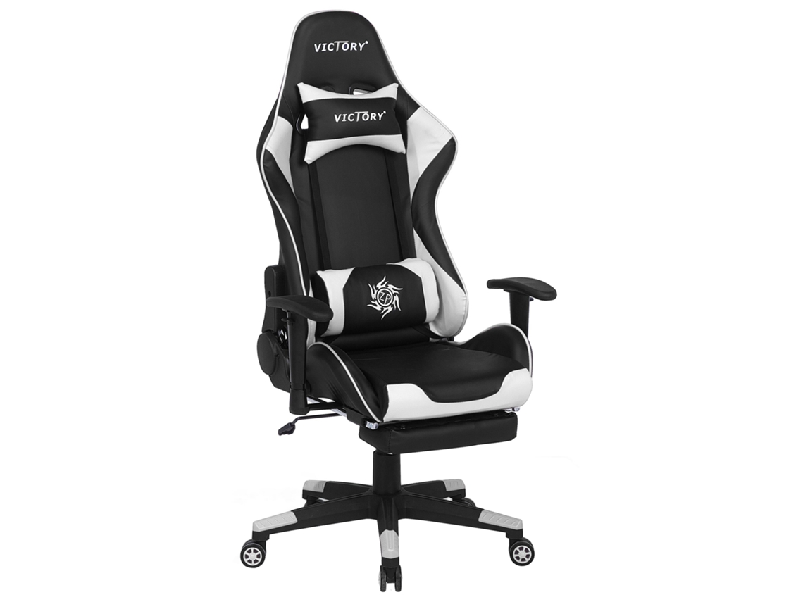 Silla de juego BELIANI Victory de Piel sintética Negro 60x60x132