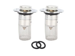 2 Juntas Para Lavabo De Baño Con Cesta De Filtro Antiobstrucción De Acero Inoxidable