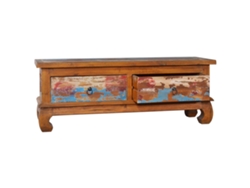 Mueble para TV de 110x35x40 cm, madera de teca reciclada, MAISON EXCLUSIVE