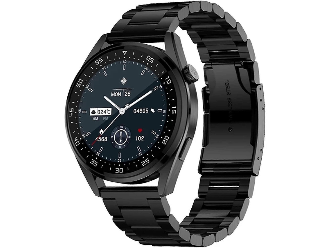 Reloj inteligente E20 con llamadas Bluetooth y reproductor MP3 Ly Ebike (acero negro)