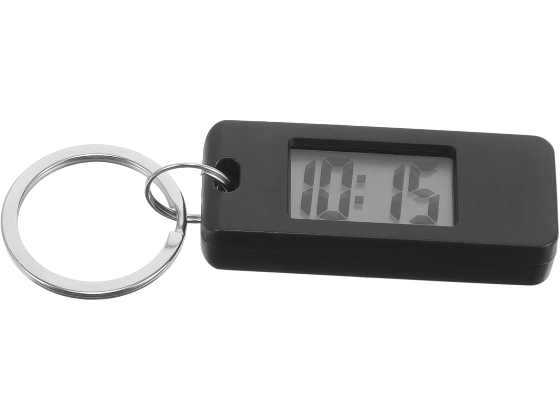 Ciieeo Reloj Llavero Digital Silencioso Reducido Estudiantes Bolsillo Abs Aleación Mini Zinc