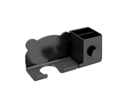 Soporte para secador de pelo, estante de almacenamiento para baño, de plástico con adhesivo.
