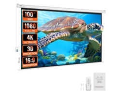 Pantalla de proyección automática 100 4k con control remoto Tekmaquinas