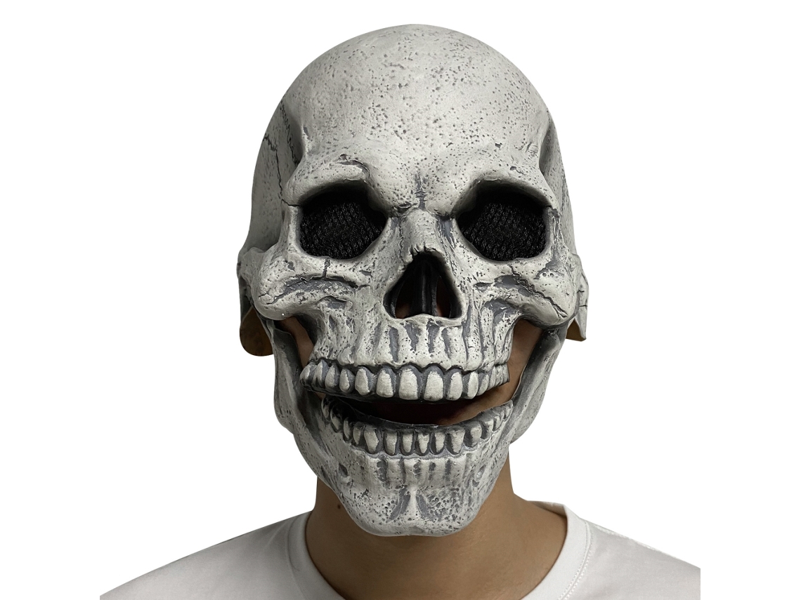 Máscara de Esqueleto Assustadora Mali para Halloween com Mandíbula Móvel - Adereços para Cosplay