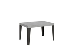 Mesa extensible 90x140/244 cm Flame Cemento estructura Antracita