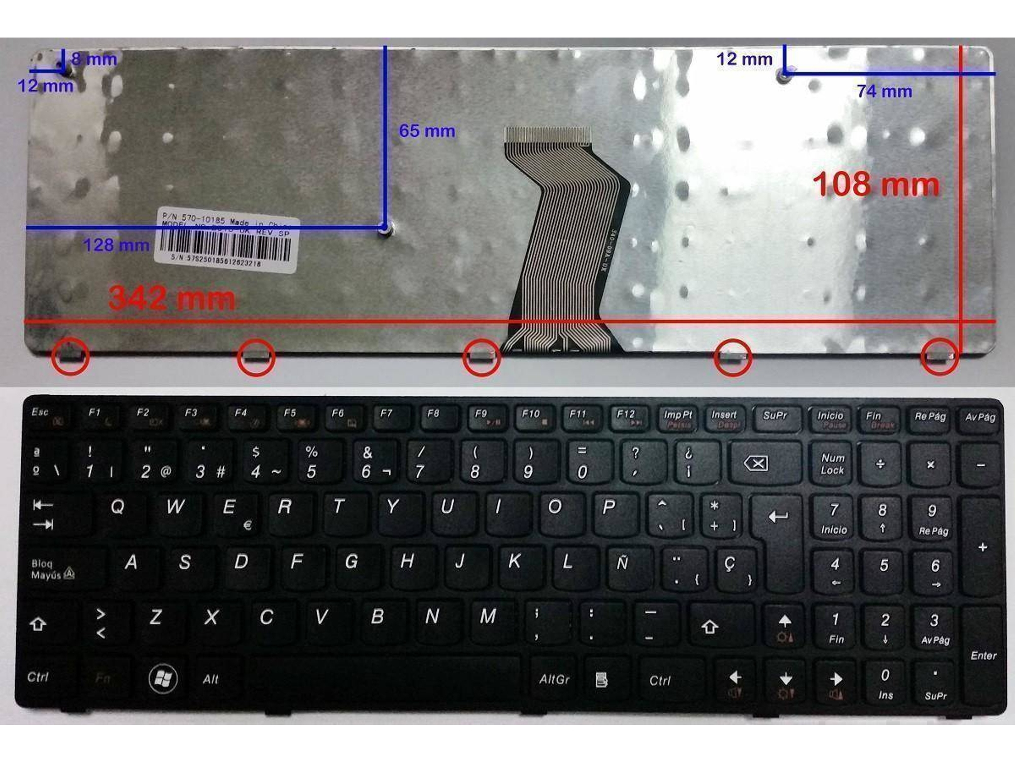 Teclado para Portátil Lenovo 25209726