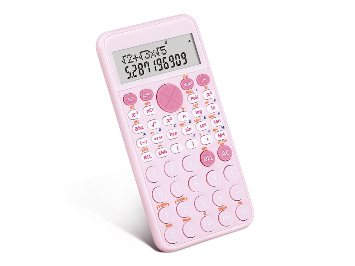 Calculadora Científica Rosa Con 240 Funciones, Pantalla Lcd De 2 Líneas, Ideal Para Estudiantes, Colegios Y Oficinas.